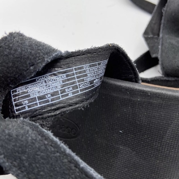 Chaco Rose Black Leather Strap Gladiator Sandals Sz 9 Women's JCH107806 - Picture 7 of 10